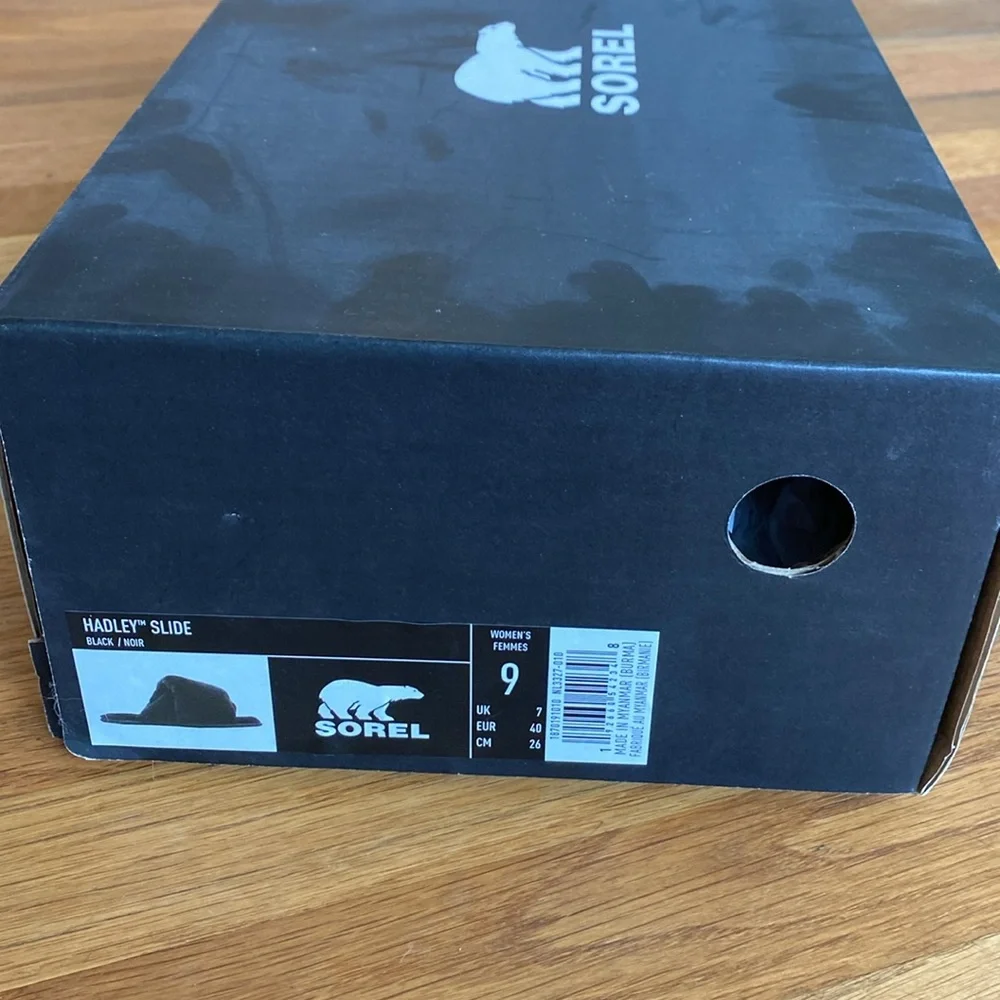 Sorel Hadley Slide Slipper Black size 9 - Picture 7 of 7